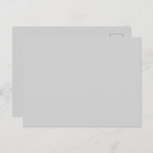 Light Gray Post Card Personalized Greeting Design Briefkaart (Voorkant / Achterkant)