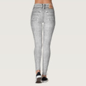 Light Gray Wash Jeans All-Over Printed Leggings (Achterkant)