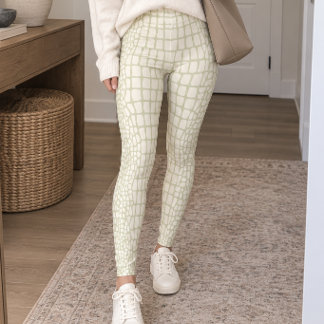 Light Green Alligator Skin Leggings