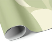 Light Green and Beige Abstract Circle Pattern Cadeaupapier (Rol Hoek)