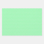 Light Green and White Stripes Chevron Polka Dots Inpakpapier Vel (Voorkant 3)