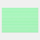 Light Green and White Stripes Chevron Polka Dots Inpakpapier Vel (Voorkant 2)