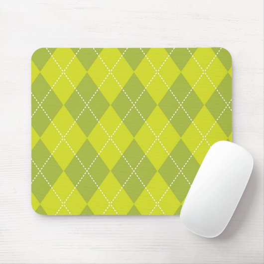 Light Green Argyle-patroon Muismat (Met muis)