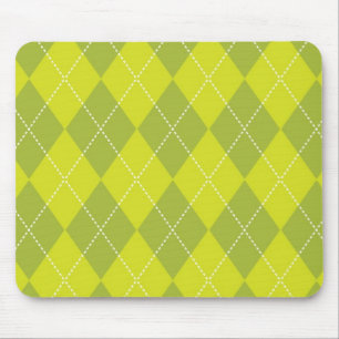 Light Green Argyle-patroon Muismat