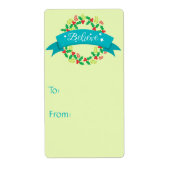 Light Green Believe Kerstmis Etiket (Voorkant)
