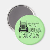 Light Green Best Truck Driver Carrier Magneet (Voorkant / Achterkant)