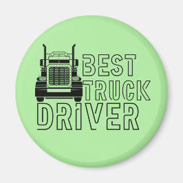 Light Green Best Truck Driver Carrier Magneet