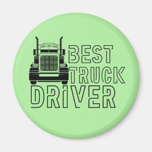 Light Green Best Truck Driver Carrier Magneet