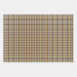 Light Green Blue Brown Plaid Tartan Inpakpapier Vel