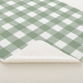 Light Green Buffalo Check Pset Farmhouse Sherpa Deken (3/4)