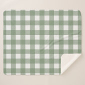 Light Green Buffalo Check Pset Farmhouse Sherpa Deken (Voorkant (horizontaal))