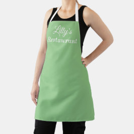 Light Green Business Apron Schort