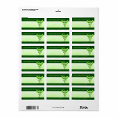 Light Green Caduceus Alternative Medicine Symbool Etiket (Full Sheet)