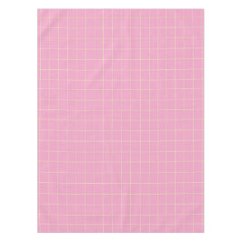 Light Green Cell Pattern Pink Checkered Plaid. Tafelkleed