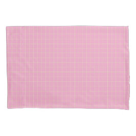 Light Green Cell Pattern Pink Plaid. Kussensloop