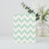 Light Green Chevron Briefkaart (Staand voorkant)