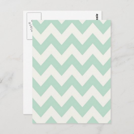 Light Green Chevron Briefkaart (Voorkant / Achterkant)