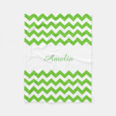 Light Green Chevron Fleece Deken (Voorkant)