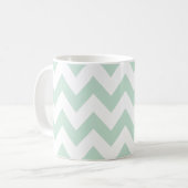 Light Green Chevron Koffiemok (Voorkant links)