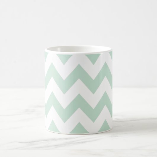 Light Green Chevron Koffiemok (Center)