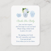 Light Green Chinoiserie brengt een Baby shower uit Informatiekaartje (Voorkant)