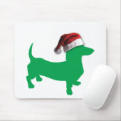 Light Green Dachshund met een Pet voor de kerstman Muismat (Met muis)