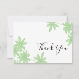 Light Green Daisies on White Wedding Bedankt