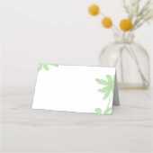 Light Green Daisies Wedding Charity Favor Plaatskaartje (Achterkant)
