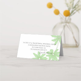 Light Green Daisies Wedding Charity Favor Plaatskaartje