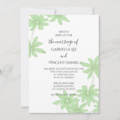 Light Green Daisies Wedding Kaart (Voorkant)