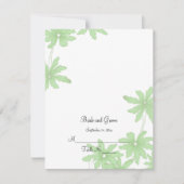 Light Green Daisies Wedding Reception Place Card Kaart (Voorkant)