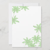 Light Green Daisies Wedding Rehearsal Dinner Kaart (Achterkant)