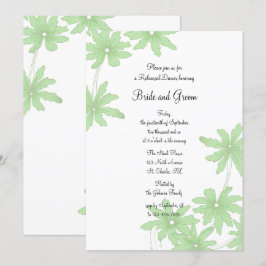 Light Green Daisies Wedding Rehearsal Dinner Kaart