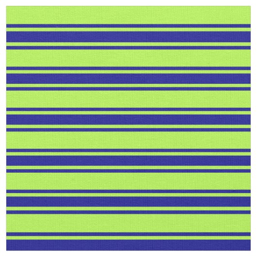 Light Green & Dark Blue Lines/Stripes Pattern Stof (Close Up)
