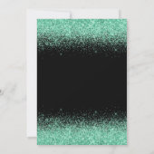 Light Green Dress Faux Glitter Sweet 16 Birthday Kaart (Achterkant)