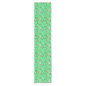 Light Green Easter Pattern Table Runner Korte Tafelloper (Voorkant)