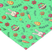 Light Green Easter Pattern Table Runner Korte Tafelloper (Hoek)