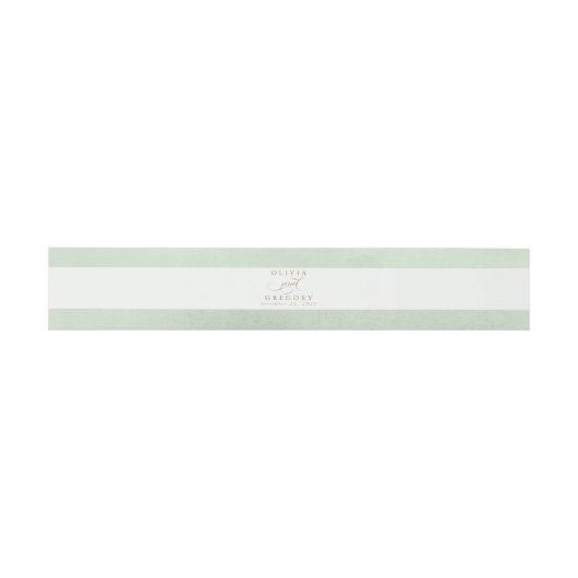Light Green Elegant-script Uitnodigingen Wikkel (Vlak)