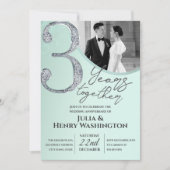 Light Green Elegant Wedding Anniversary Kaart (Voorkant)