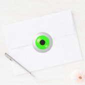 Light Green Eyeball Ronde Sticker (Envelop)