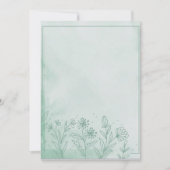 Light Green Floral Kaart (Voorkant)