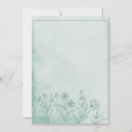 Light Green Floral Kaart