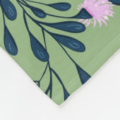 Light Green Floral Sprigs Fleece Deken (Hoek)
