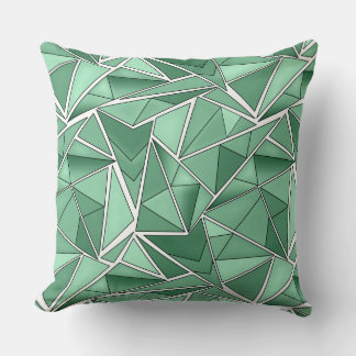 Light green geometric shapes modern  kussen
