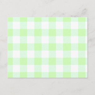 Light Green Gingham Check Patroon Briefkaart