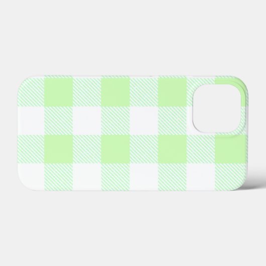 Light Green Gingham Check Patroon Case-Mate iPhone Case (Achterkant (horizontaal))
