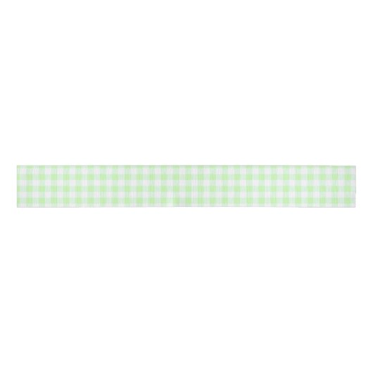 Light Green Gingham Check Patroon Grosgrain Lint (Voorkant)