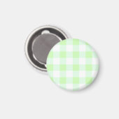 Light Green Gingham Check Patroon Magneet (Voorkant / Achterkant)