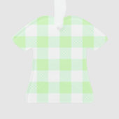 Light Green Gingham Check Patroon Ornament (voorkant)