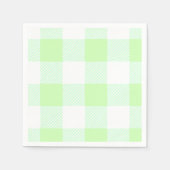 Light Green Gingham Check Patroon Servetten (Voorkant)
